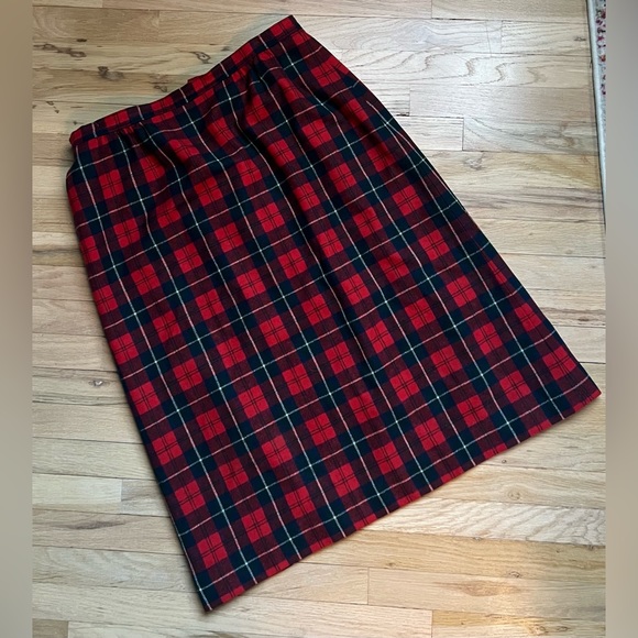 Pendleton Tartan Plaid Full Long A Line Skirt - Picture 3 of 8